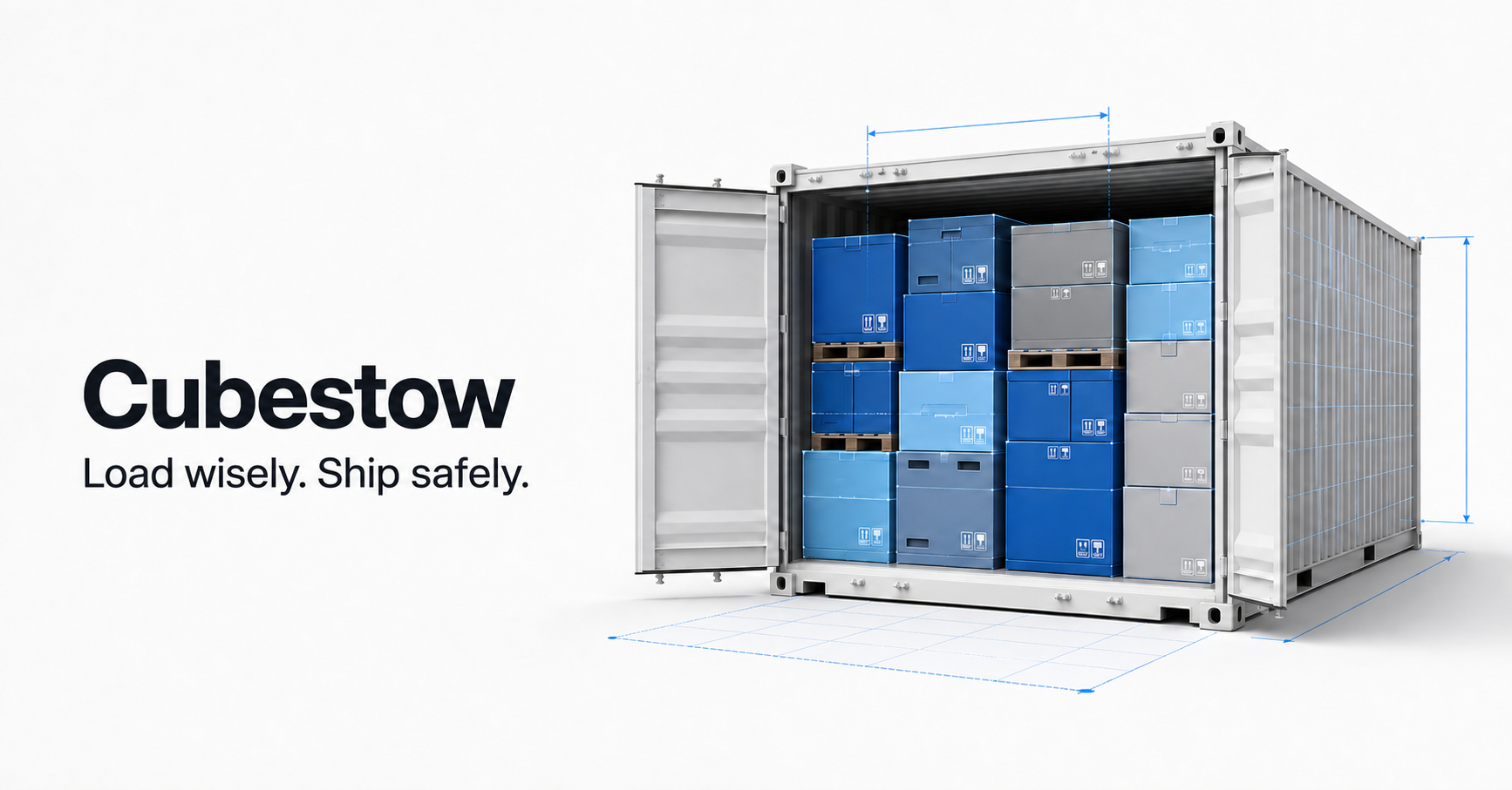 Cubestow 컨테이너 적재 계획 화면